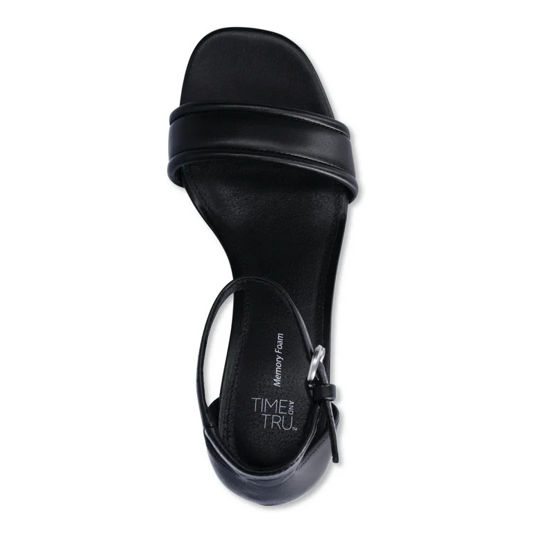 Time and Tru Women's Block Heel Sandals, Sizes 6.5-12, Wide Width Available | Walmart (US)