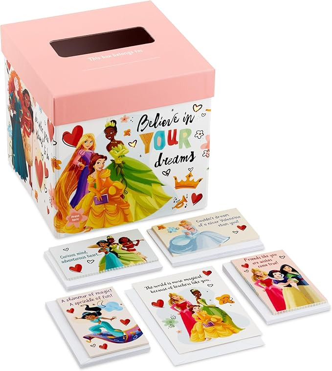 Hallmark Disney Princess Valentines Day Cards for Kids School Classroom Exchange and Mailbox with... | Amazon (US)