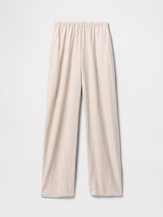 Linen-Blend Easy Wide-Hem Pants | Gap (US)