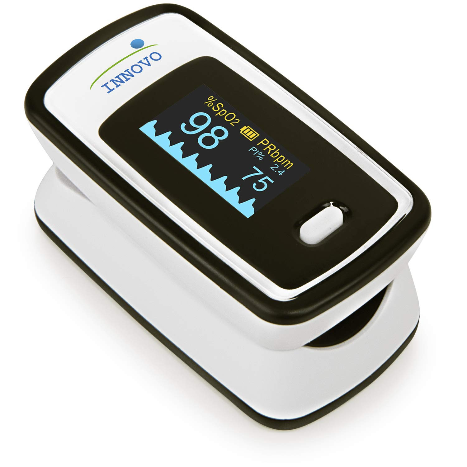 Innovo Deluxe iP900AP Fingertip Pulse Oximeter Blood Oxygen Saturation Monitor with Alarm, Plethy... | Amazon (US)