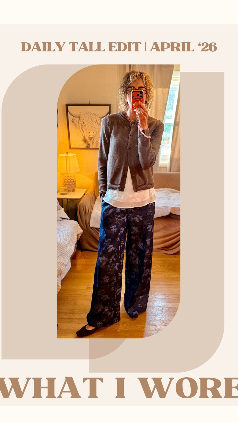 33” inseam… but they hit the ground on me 👀
These satin wide leg pants from Anthropologie are listed at a 33” inseam—
but at 6’3” with a 36” inseam, they’re actually too long for flats (learned that the hard way when they kept ending up under my heel).
Here’s why:
It’s not just inseam—it’s the rise + drop.
A longer rise changes where the pant sits, which can give you more length overall.
So if you’ve ever thought:
“33” isn’t long enough for me”…
you might be right—or you might just need a different cut.
For reference:
I’m almost 40, 6’3”, 36” inseam—and these work.
Styled with:
square toe ballet flats + floaty cami + fitted cardigan
→ keeps the volume intentional, not sloppy
Easy, breezy, office-friendly now—
and still works after hours without the cardigan.
If only retailers gave us inseam AND outseam… we’d all be better off 🙃
Comment SHOP and I’ll send links to similar tall-friendly styles.