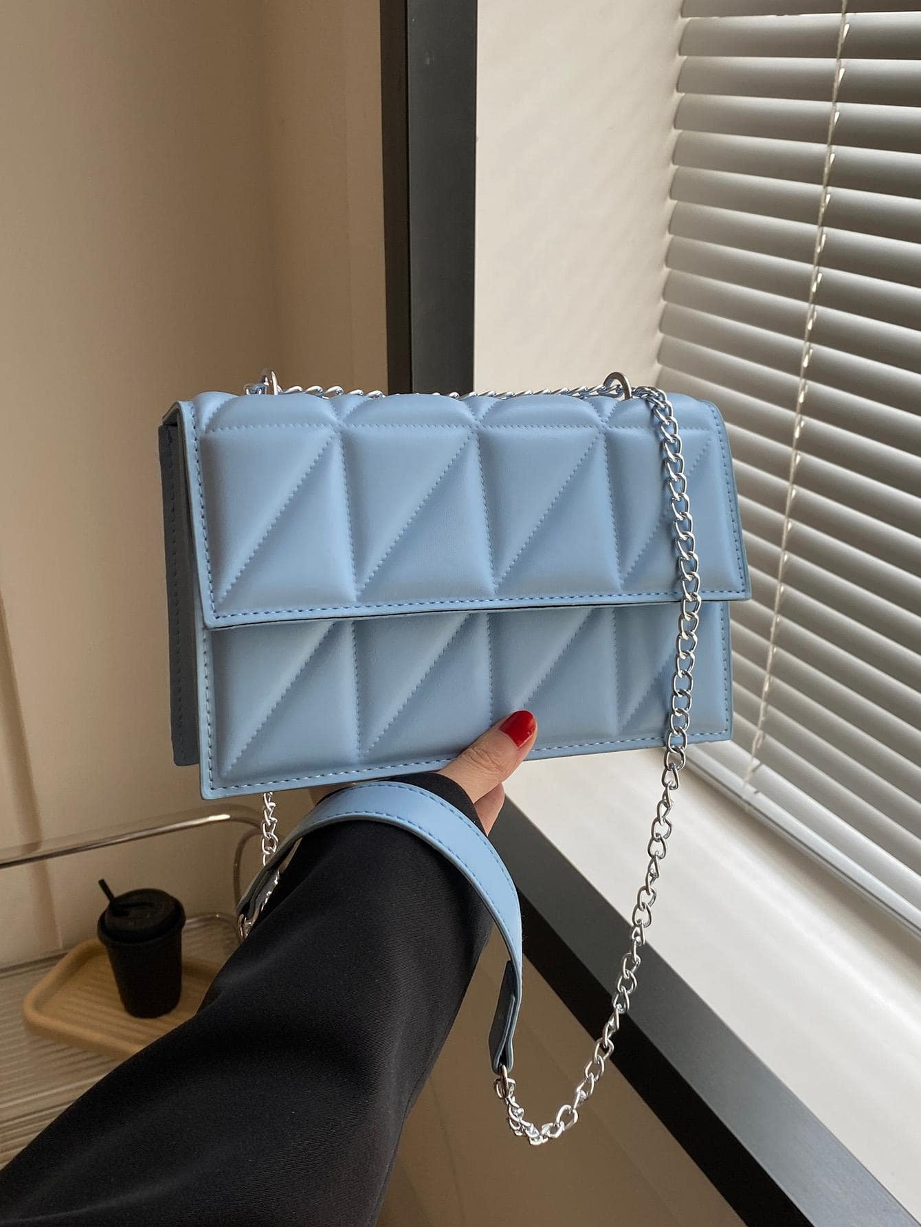 Small Quilted Flap Chain Square Bag Fashion Style Pearl Handle Handbag, Women's Chain Crossbody S... | SHEIN