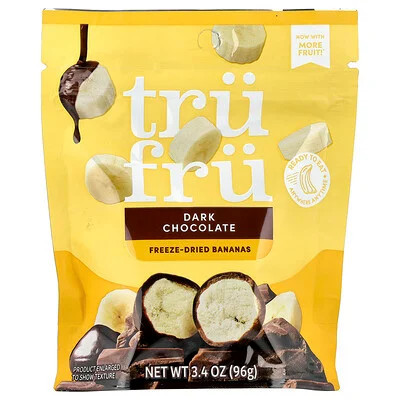 Tru Fru, Freeze-Dried Bananas, Dark Chocolate, 3.4 oz (96 g) | iHerb