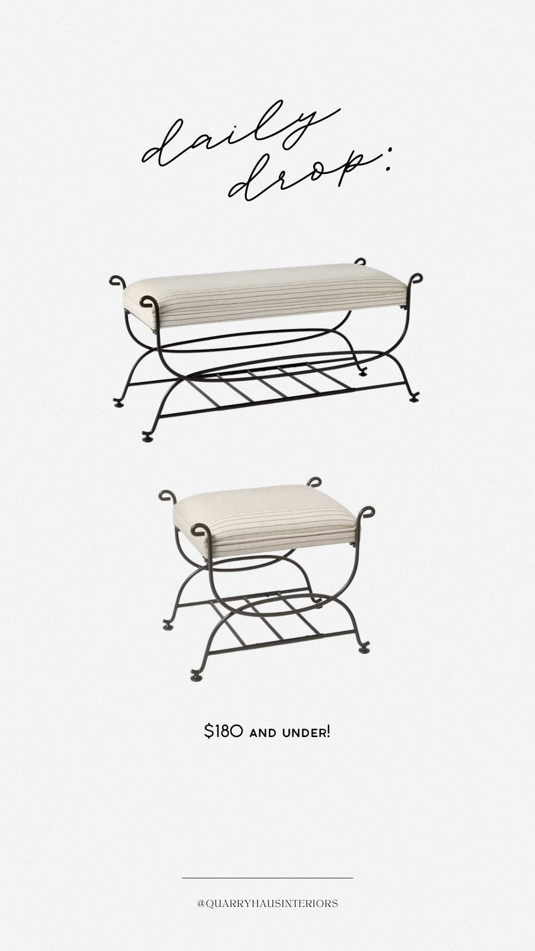 These new metal benches at Target are SO good, and come at a much lower price point than you might think. Perfect for entryways, mudrooms, and additional seating!

#LTKHome