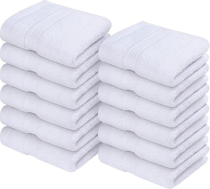 Utopia Towels 12 Pack Premium Wash Cloths Set, 12 by 12 Inches, 100% Cotton Ring Spun, Highly Abs... | Amazon (US)