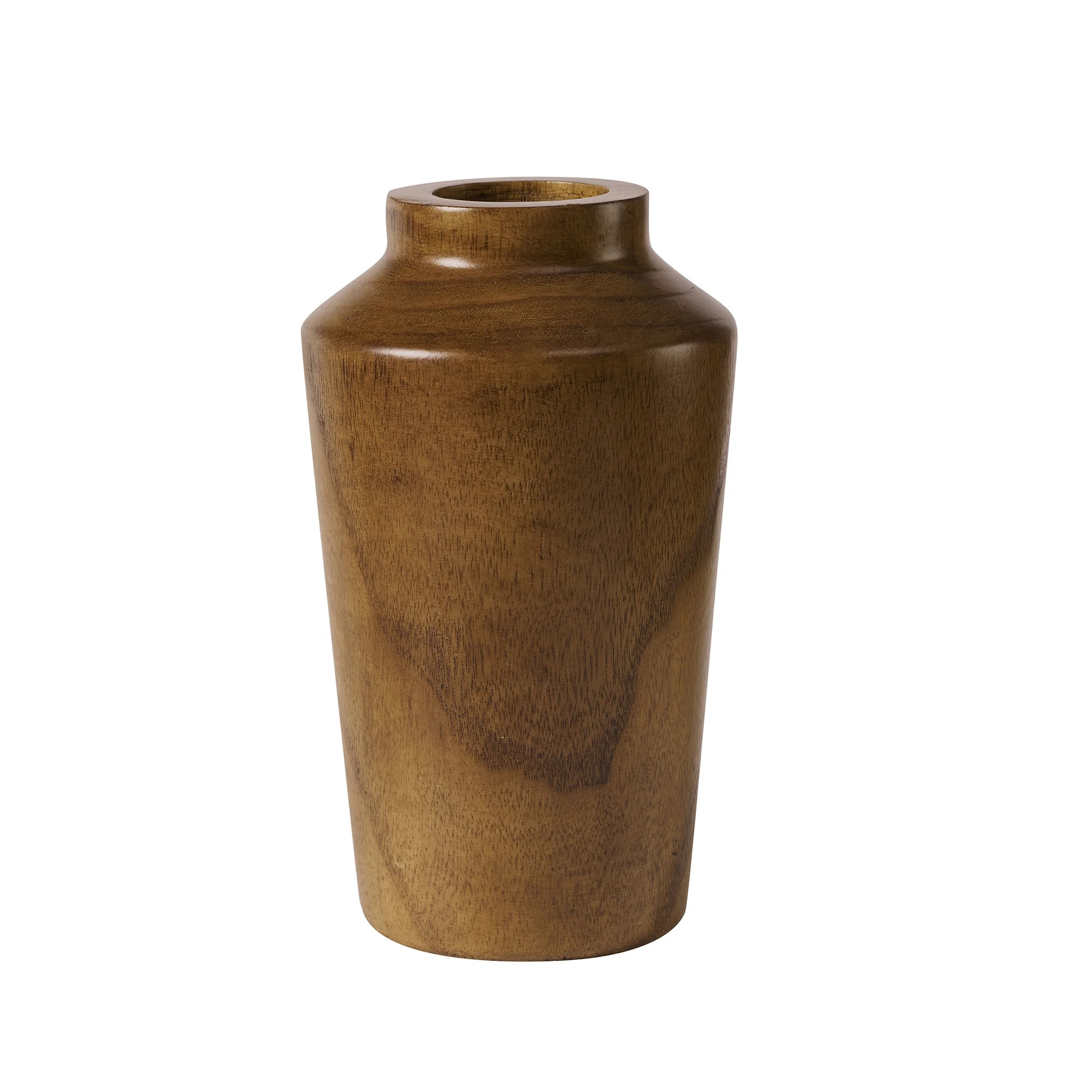 Better Homes & Gardens Natural 10" Paulownia Wood Angular Tall Vase | Walmart (US)