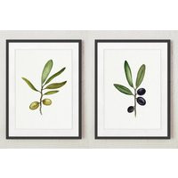 Olive Tree Painting, Art Print, Prints, Wall Decor, Green Art, Black 2 Piece | Etsy (US)