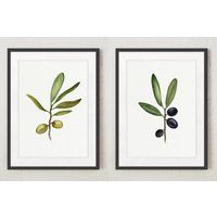 Olive Tree Painting, Art Print, Prints, Wall Decor, Green Art, Black 2 Piece | Etsy (US)