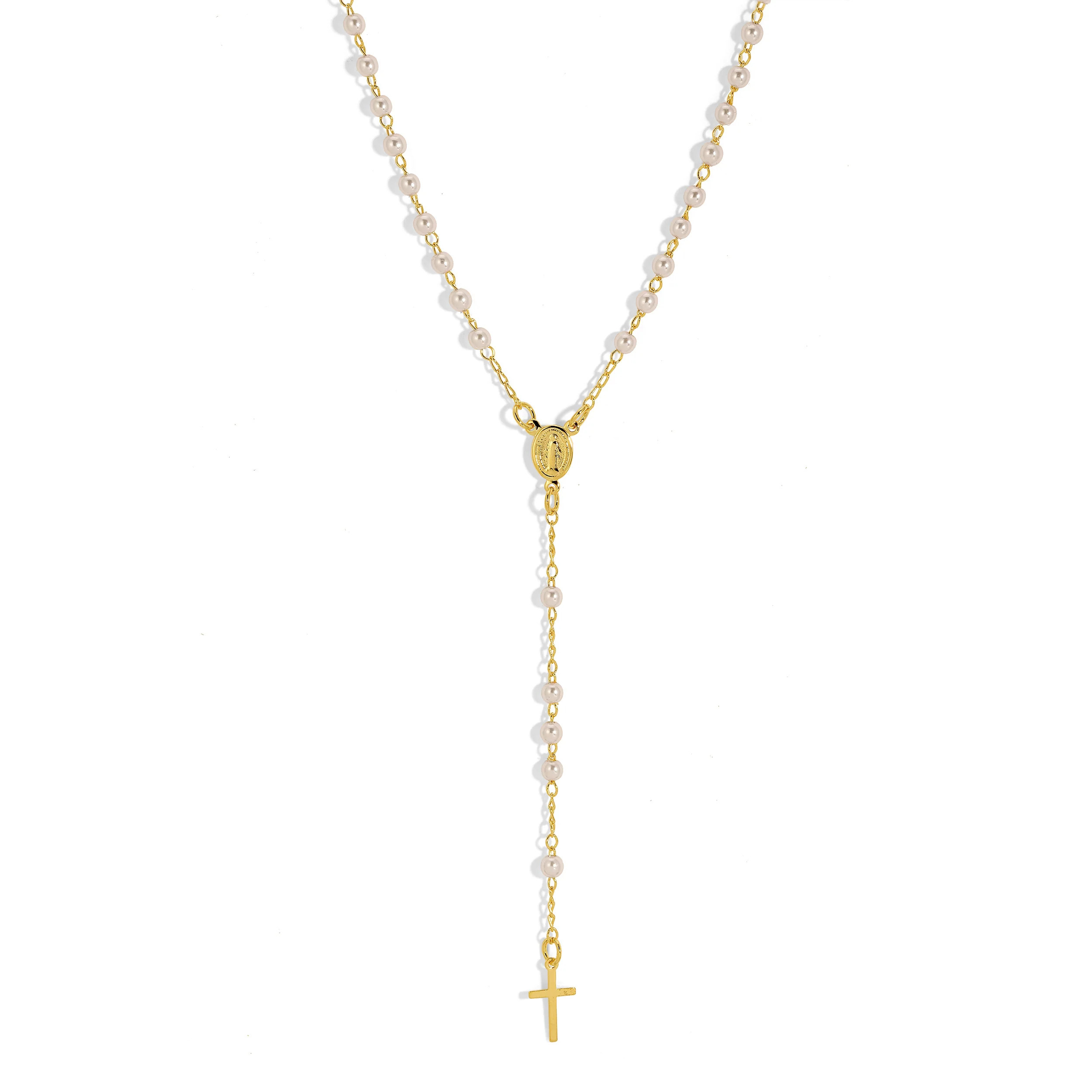 Pearl Rosary Gold / One Size - 22”+3” | Joy Dravecky
