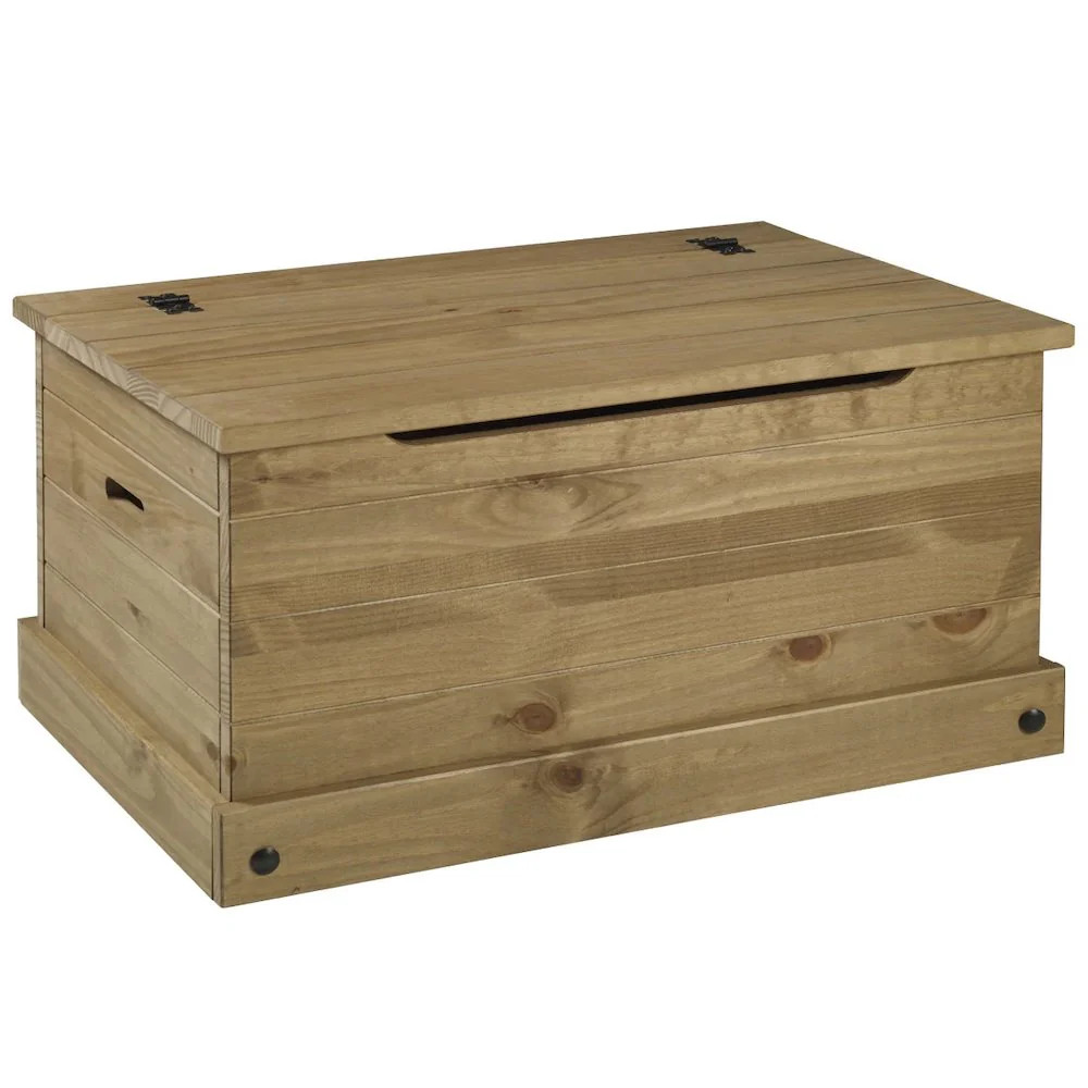 Wood Storage Trunk in Corona Brown | Shop Simon