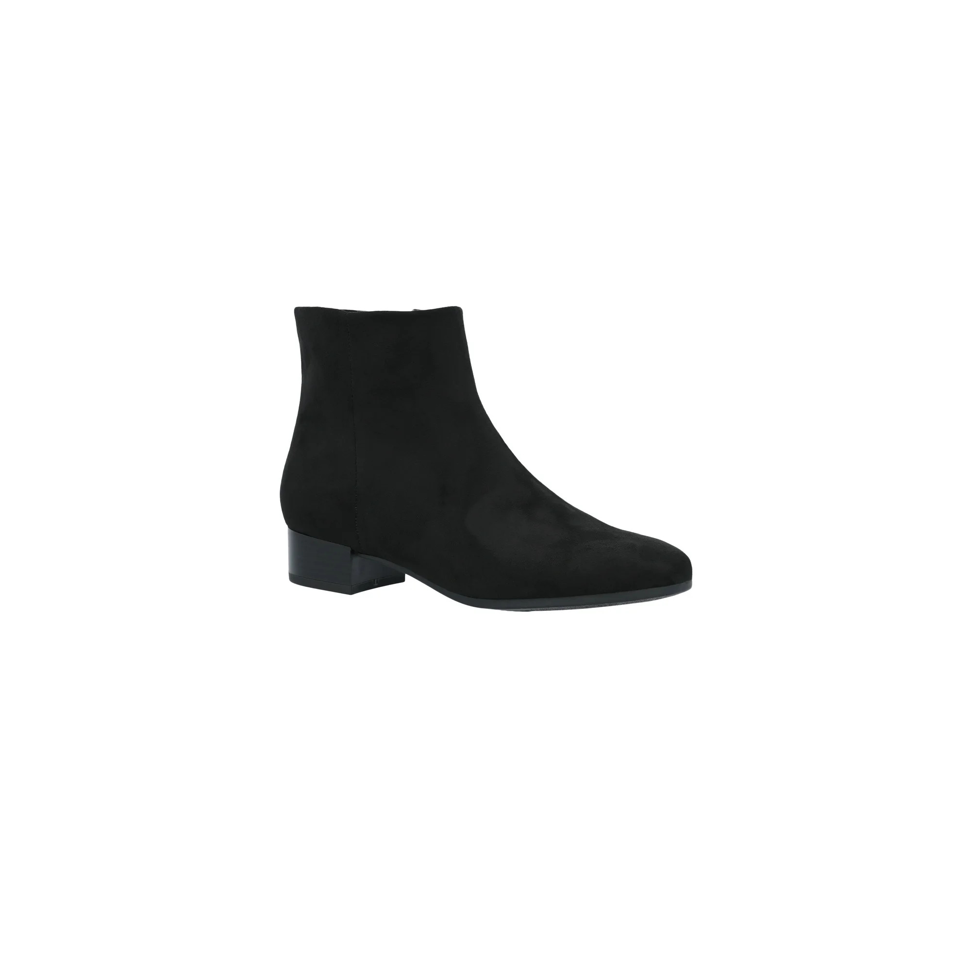 Time and Tru Women's Faux Suede Ankle Boots, Wide Width Available | Walmart (US)