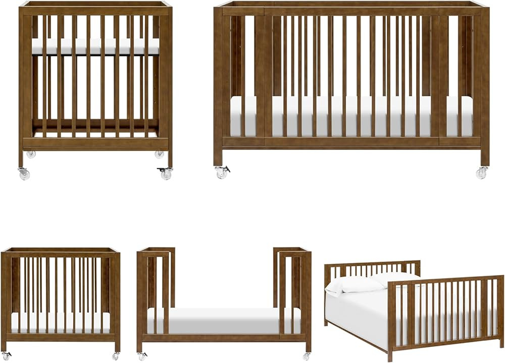babyletto Rolli 9-in-1 Convertible Baby Crib w/Wheels - Includes Conversion Kits for Bassinet, St... | Amazon (US)