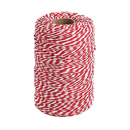 Tenn Well Red and White Twine, 656 Feet 200m Cotton Bakers Twine Ribbon for Baking, Butchers, Crafts, Gift Wrapping, Christmas Holiday Decorations | Amazon (US)