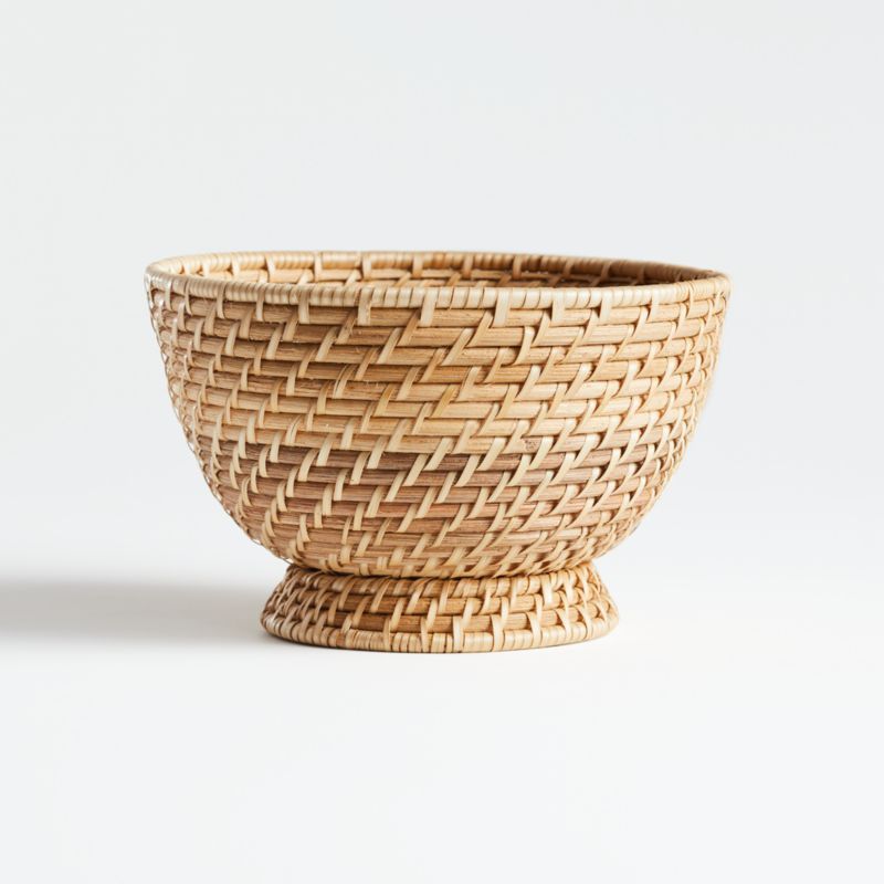 Artesia Natural Small Rattan Bowl + Reviews | Crate and Barrel | Crate & Barrel