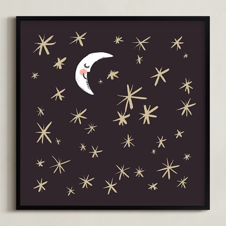 Good Night Moon and Stars | Minted