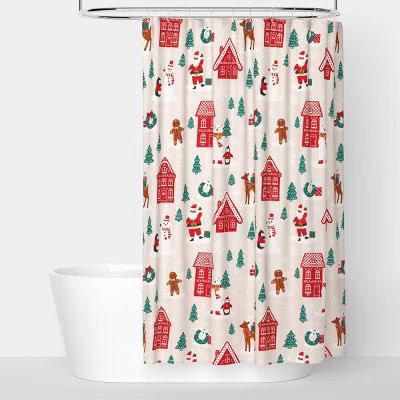 72"x72" Gingerbread Christmas Shower Curtain - Wondershop™ | Target