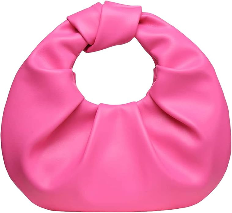 Verdusa Women's Ruched PU Leather Hobo Handbag Clutch Purse | Amazon (US)