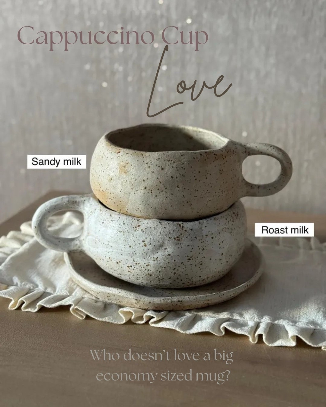 A big ceramic cappuccino mug and saucer would make an awesome gift for anyone in the family during this holiday season!✨

#LTKgiftguide #LTKholiday #LTKhome