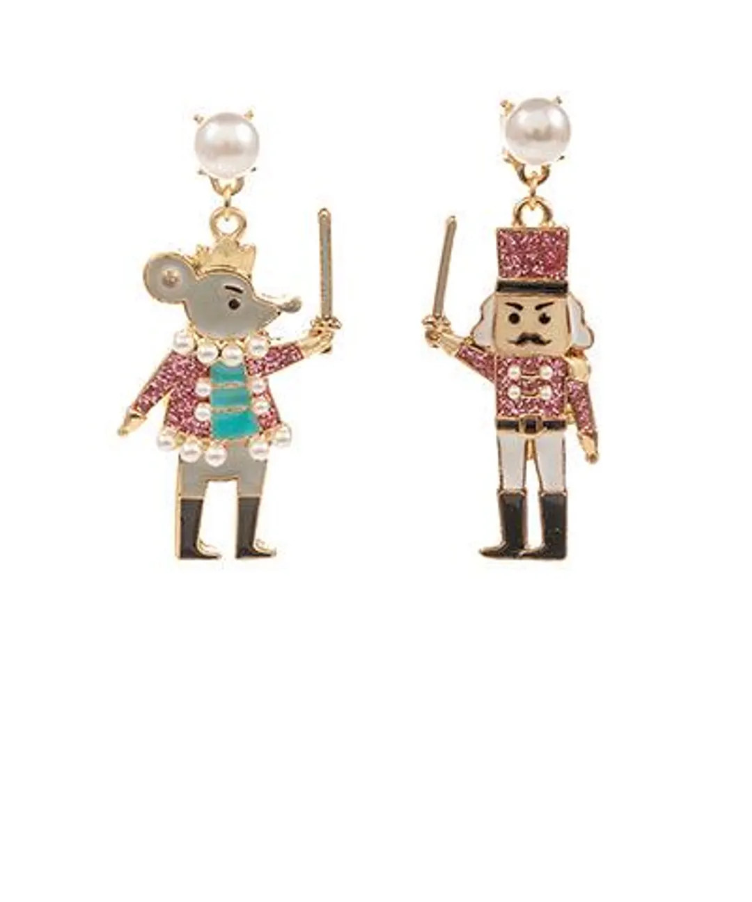 Nutcracker Earrings / Christmas Jewelry / Statement Earring / Mouse King / Pink Red / Stocking St... | Etsy (US)