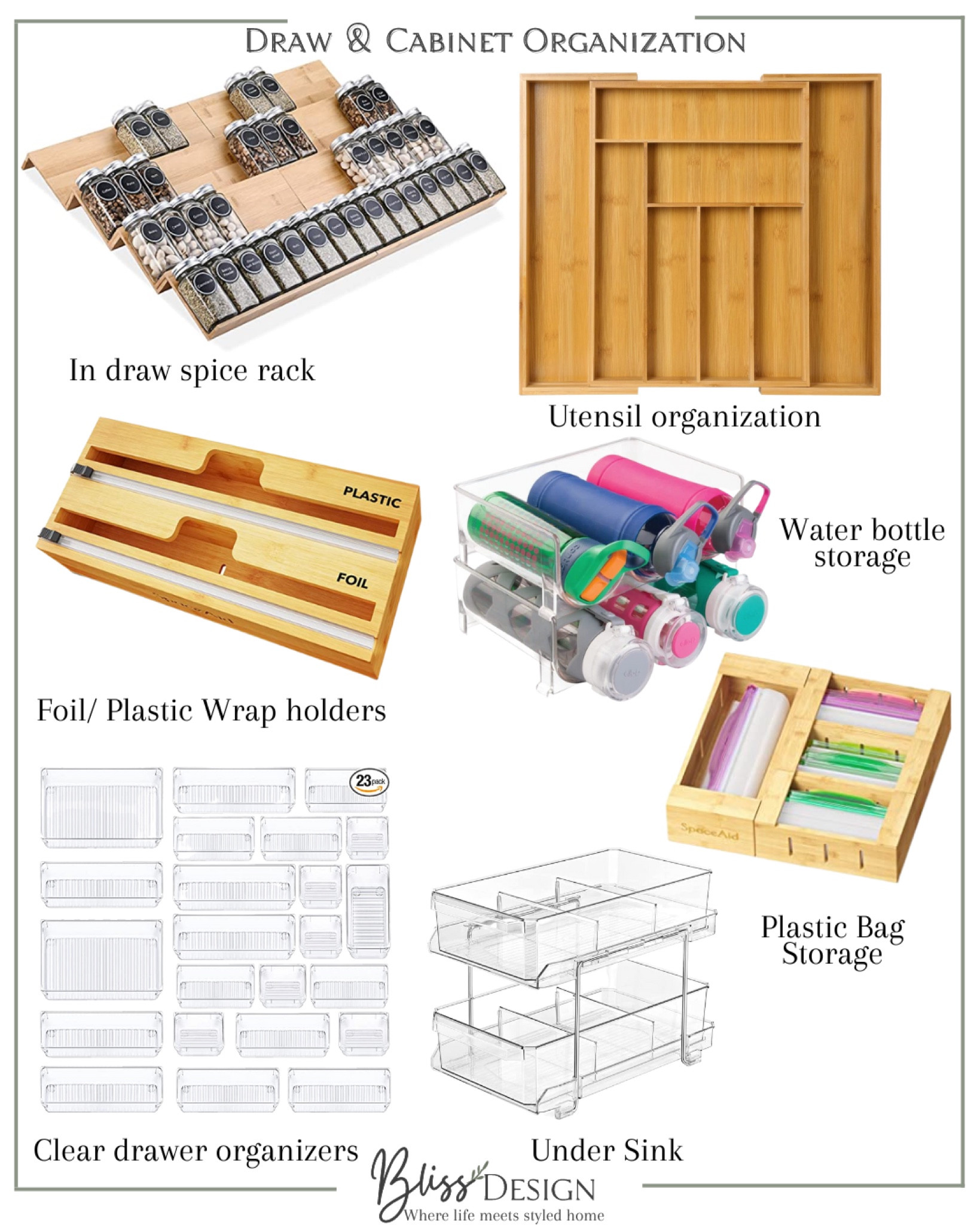 Kitchen Drawer Organizer 

Drawer organizer, containers, spice rack, spice containers, clean bins 

#LTKstyletip #LTKhome #LTKFind