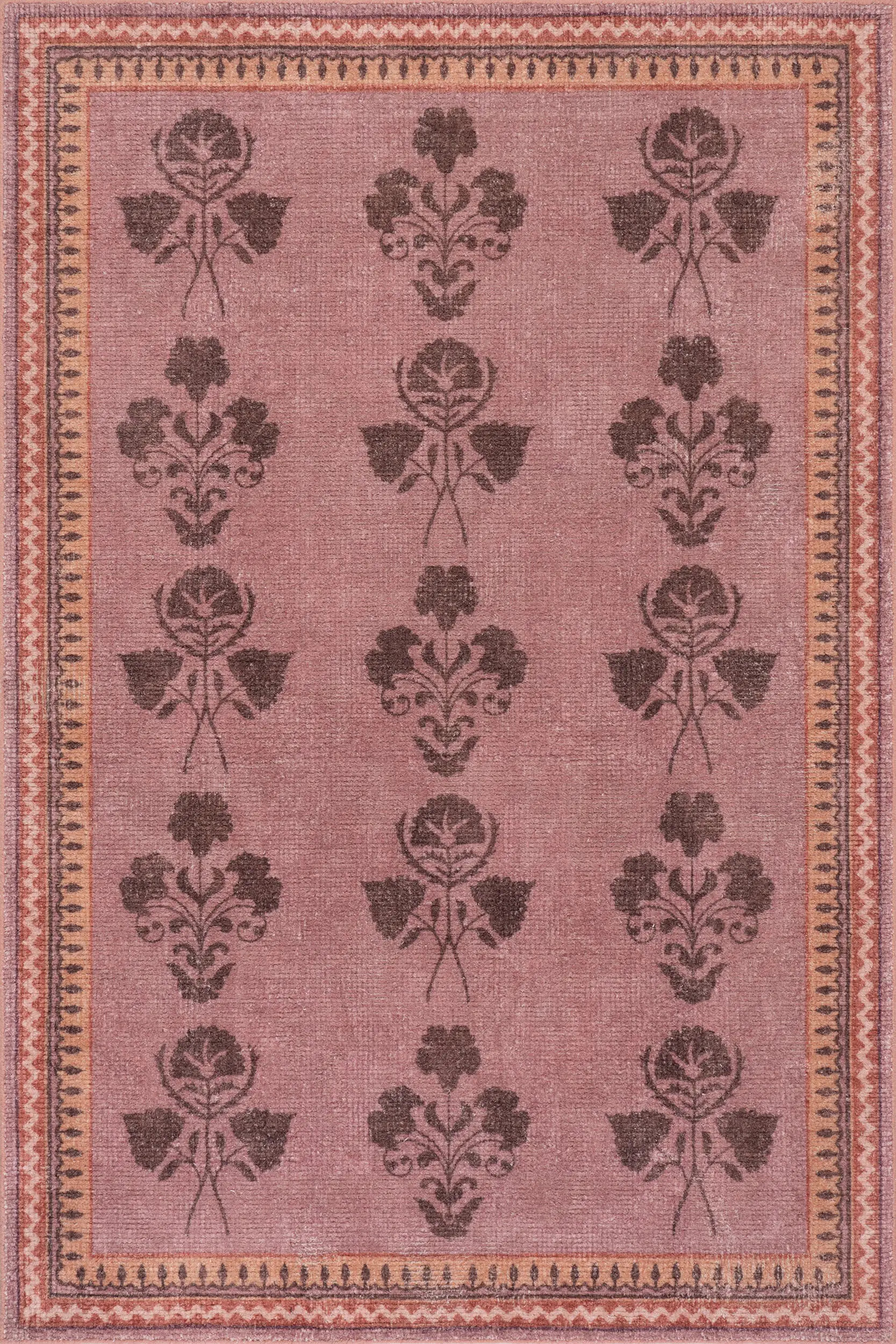 Floris Hand-Tufted Floral Wool-Blend Rug | Pink | Rugs USA