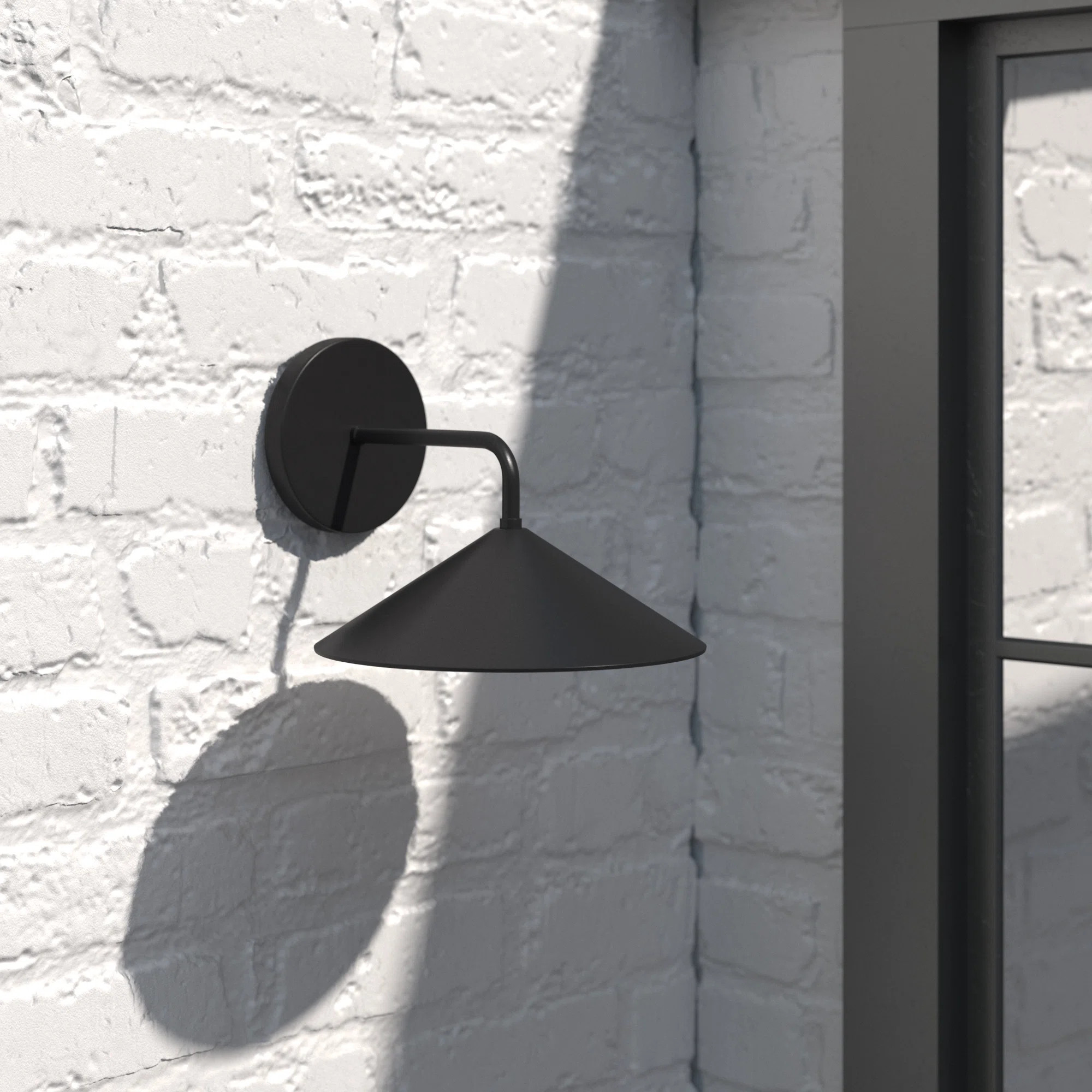 Steelside™ Johnson Sand Coal 1 - Bulb 7.5" H Integrated LED Outdoor Barn Light | Wayfair | Wayfair North America