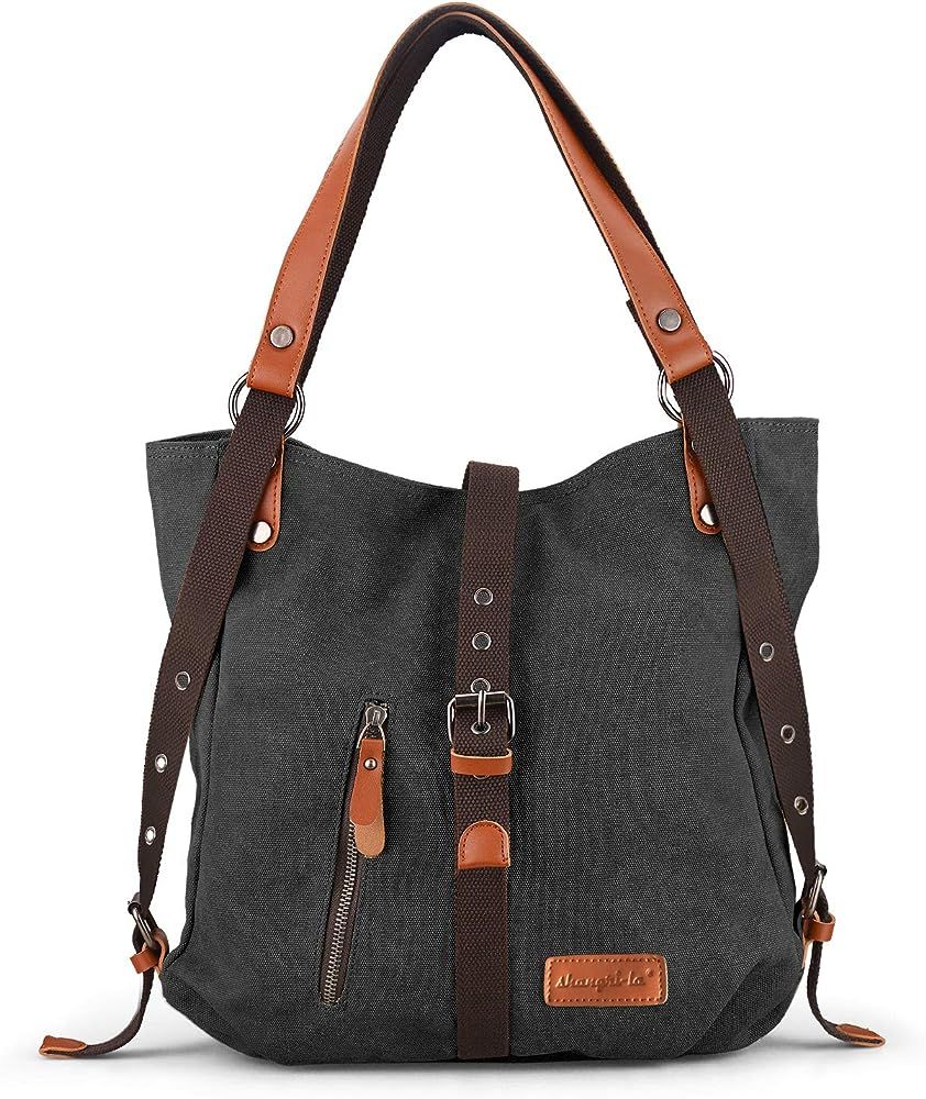 SHANGRI-LA Tote Purse Canvas shoulder Bag Handbag for Women Casual School Boho Hobo Bag Rucksack ... | Amazon (US)