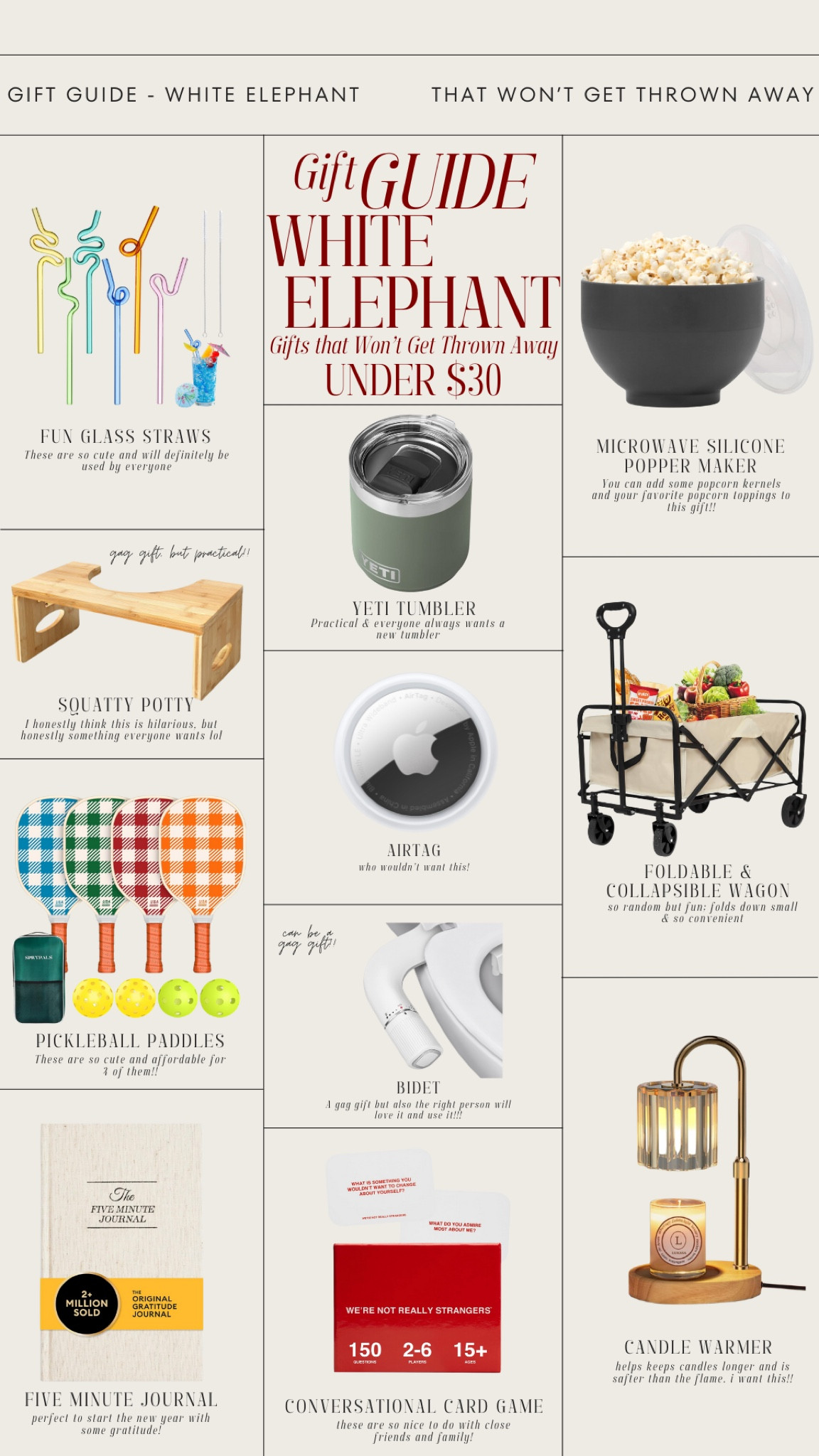 White Elephant Gift Guide 🎄✨

#LTKSeasonal #LTKGiftGuide #LTKHoliday