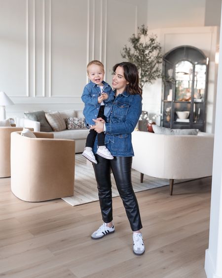 The coolest mommy & me matching outfit! Love this faux leather pants and denim jacket, and Matteo’s matching denim shirt and black pants



#LTKbaby #LTKkids #LTKstyletip