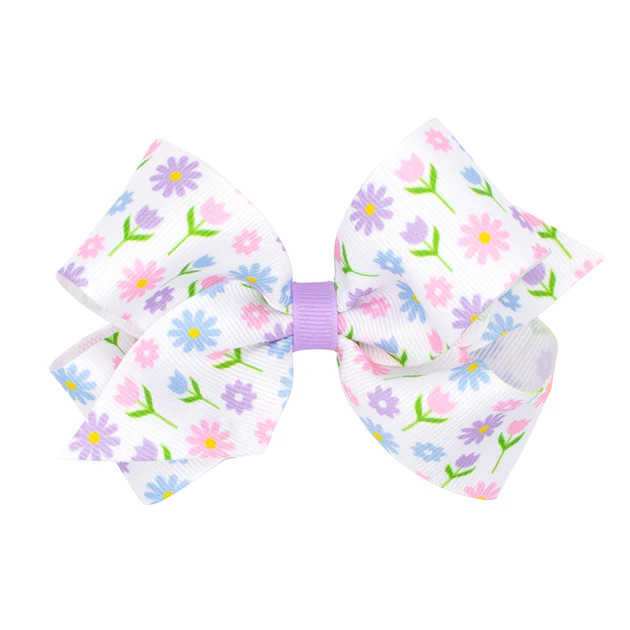 Floral Print Grosgrain Bow | Classic Whimsy