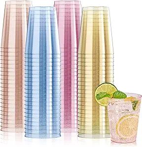JOLLY CHEF 100 Pack 10 oz Plastic Cups, Disposable Party Cups in Assorted Colors, Plastic Glasses... | Amazon (US)