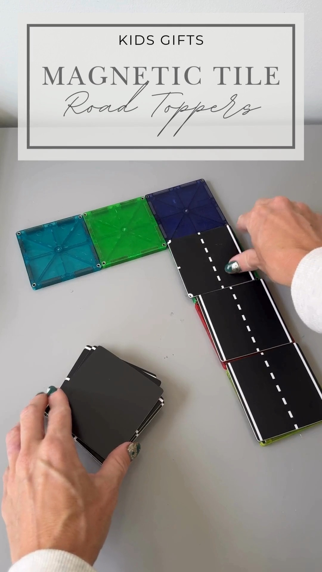 Love these magnetic road toppers that work with any sets of magnetic tiles.  Great stocking stuffer for kids.  

#StockingStuffers #KidsGifts #GiftsForKids #MagneticTiles #MagneticRoads

#LTKGiftGuide #LTKKids #LTKVideo