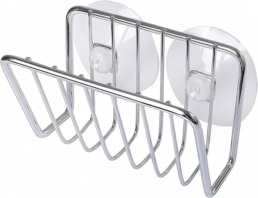 Toplife Sponge Holder for Kitchen Sink, Stainless Steel Suction Cup Sponge Caddy - Silver | Amazon (US)