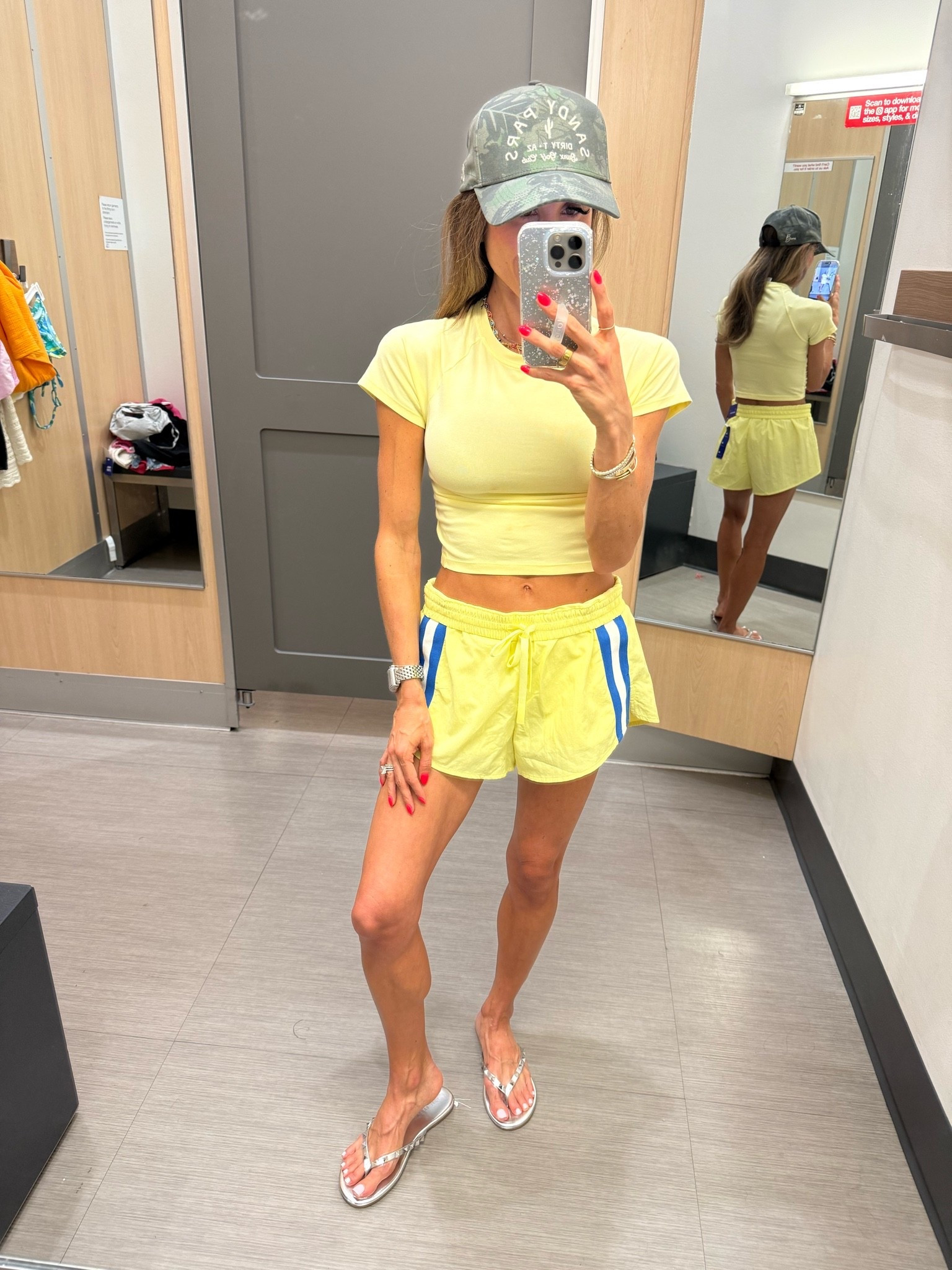 How cute are these yellow varsity shorts! Wearing xxs with the matching yellow tee size xs

#LTKPetite #LTKSaleAlert