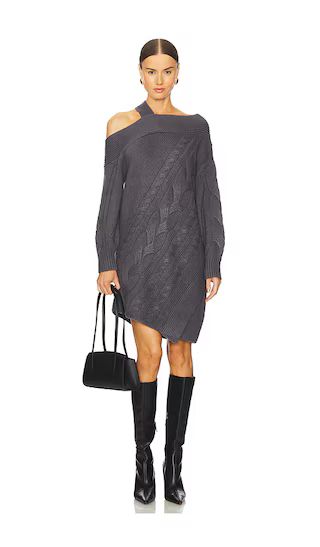 Salem Oversized Knit Dress in Charcoal Cloud | Revolve Clothing (Global)