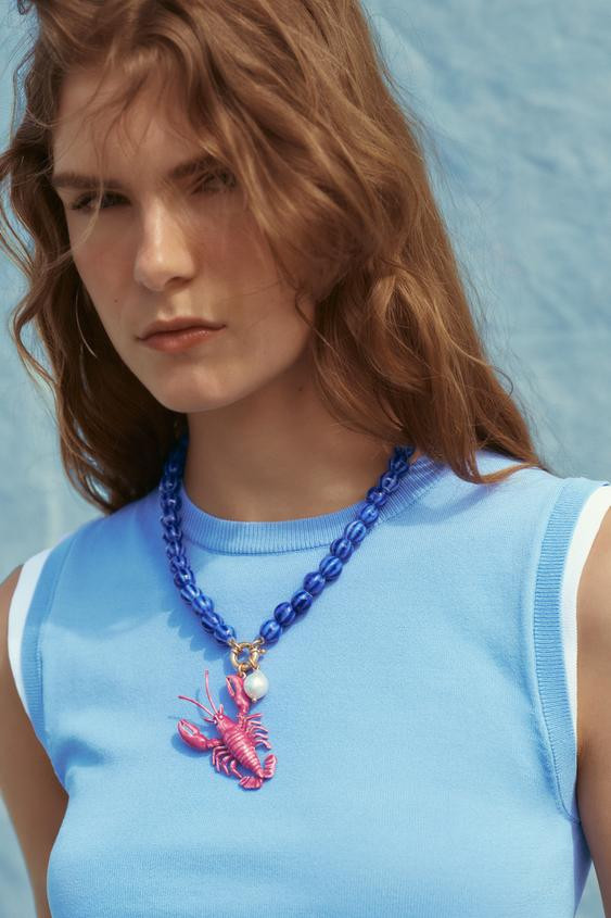 LOBSTER BEAD NECKLACE | Zara US