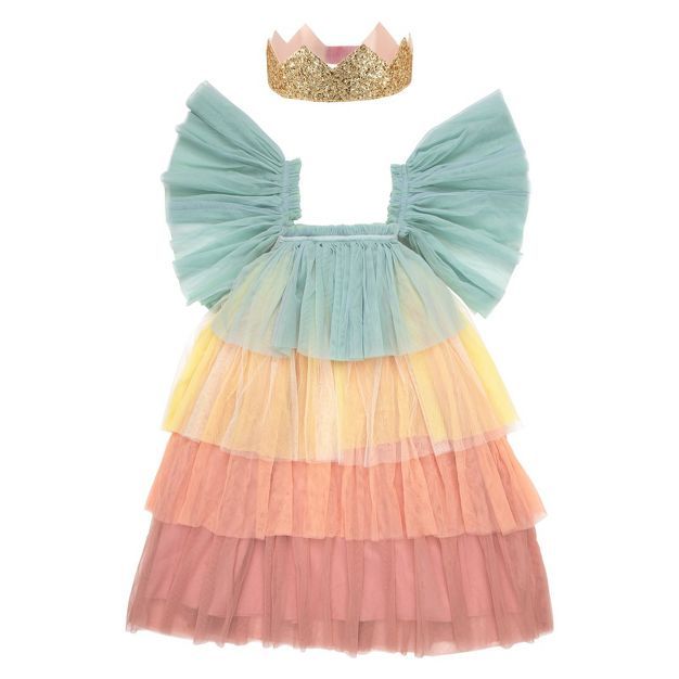 Meri Meri Rainbow Ruffle Princess Costume 3-4 Years (Pack of 1) | Target