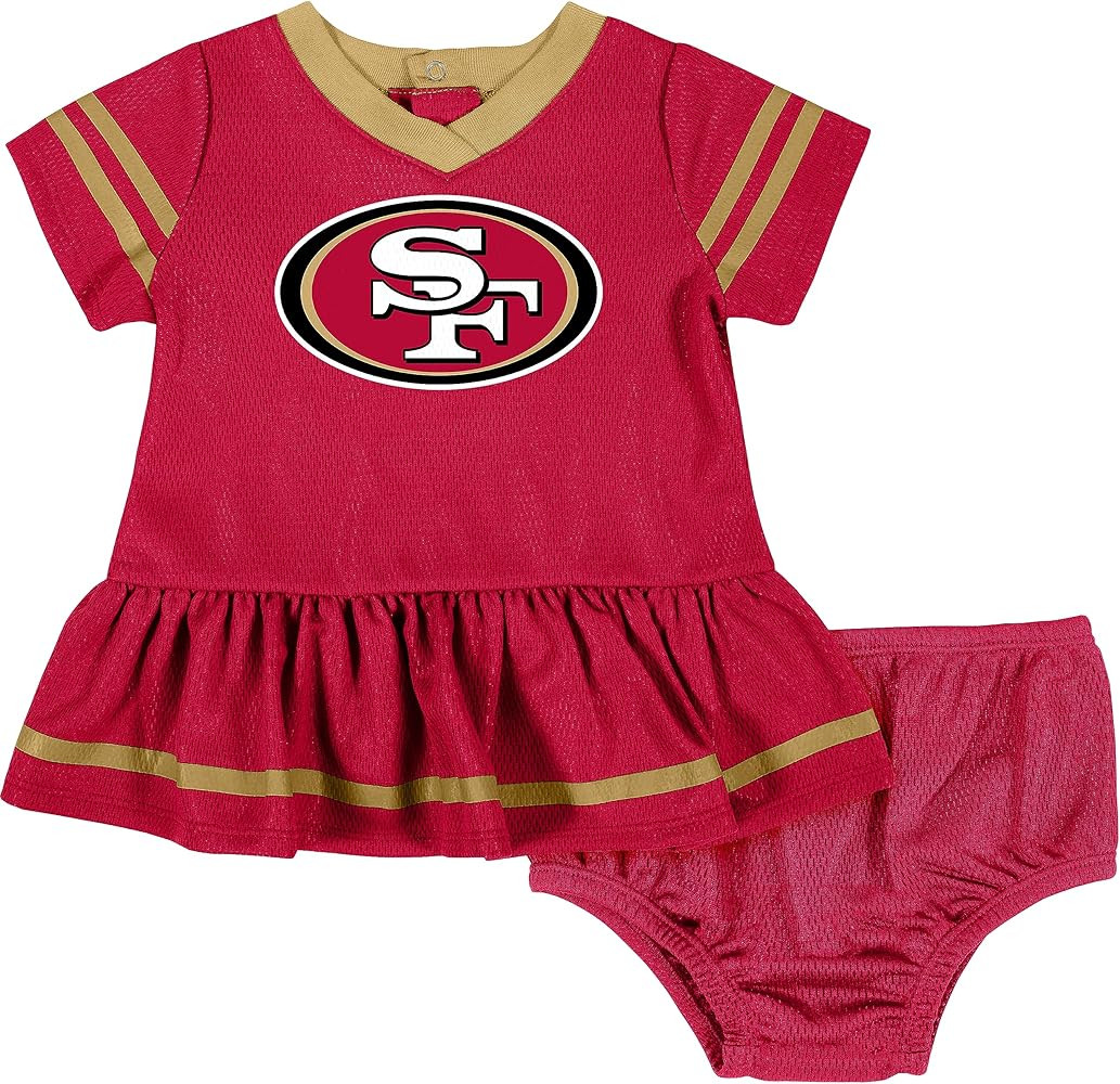 Gerber Girls' NFL Team Jersey Dress and Diaper Cover | Amazon (US)