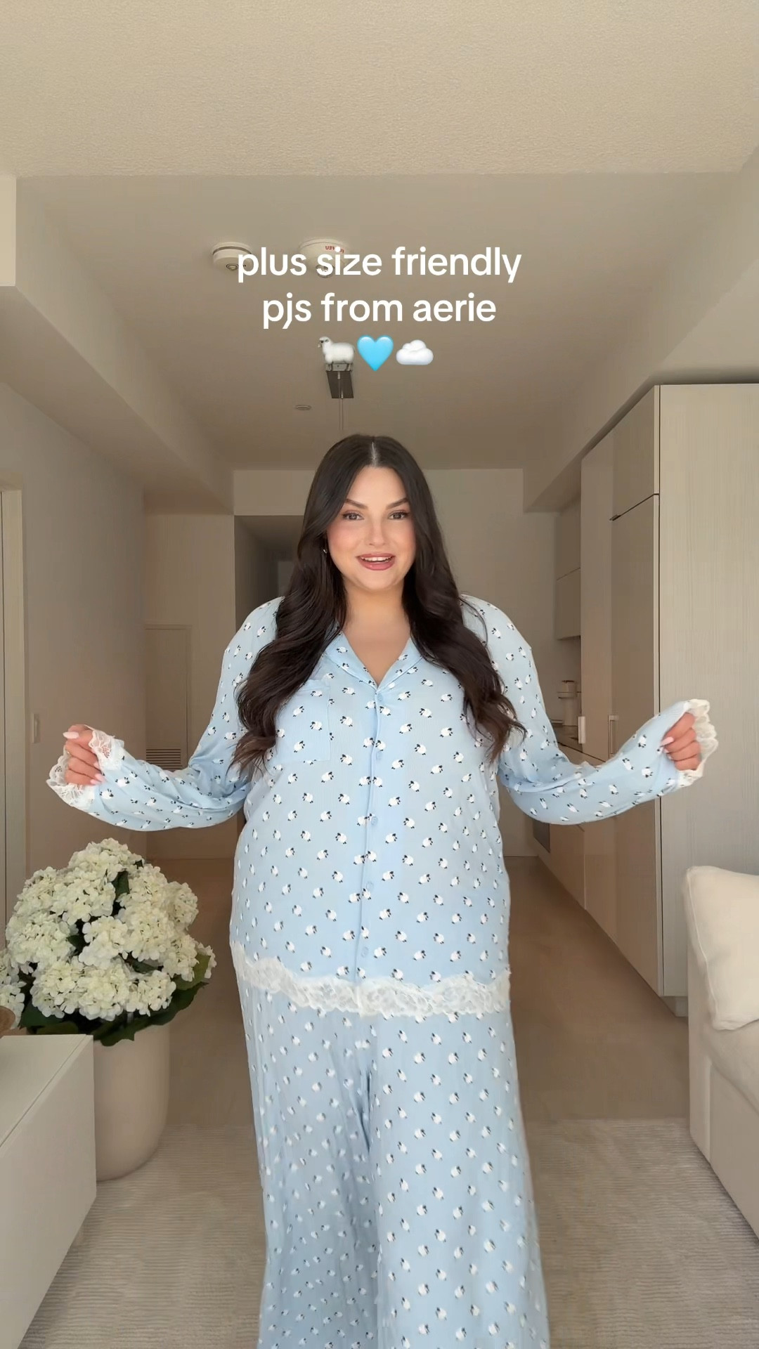 plus size pjs from aerie 🐑🩵 

#LTKhome #LTKplussize