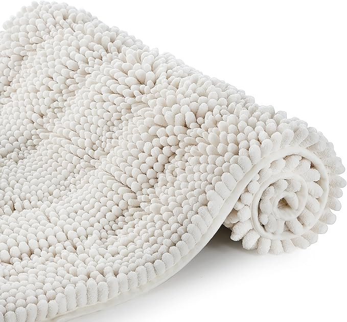 MXSANYOO Bath Mats for Bathroom Soft Chenille Shower Mats Thick Shaggy Doormats Luxury Non Silp W... | Amazon (US)