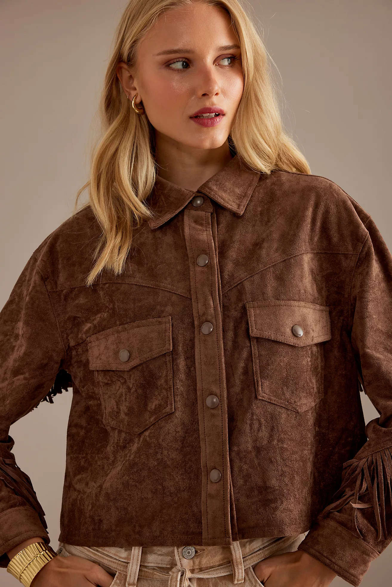 BLANKNYC Faux Suede Fringe Jacket | Anthropologie (UK)