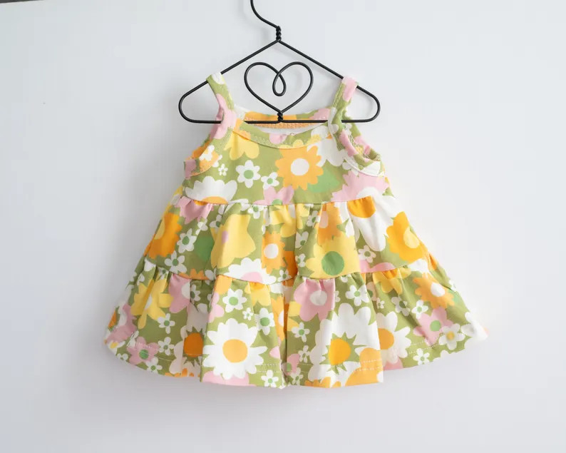 Green 60s Flower Power 18 Inch Doll Dress - 18 Inch Doll Clothes - Retro Doll Clothes - 60s Doll ... | Etsy (US)