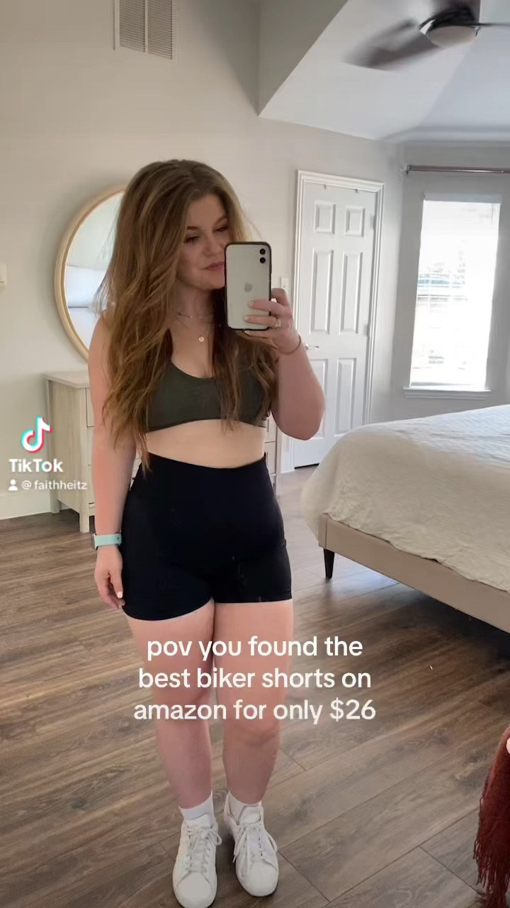 The BEST biker shorts for the gym. The high waist is so flattering and they don’t ride up during my workout!! 

#LTKcurves #LTKunder50 #LTKFitness
