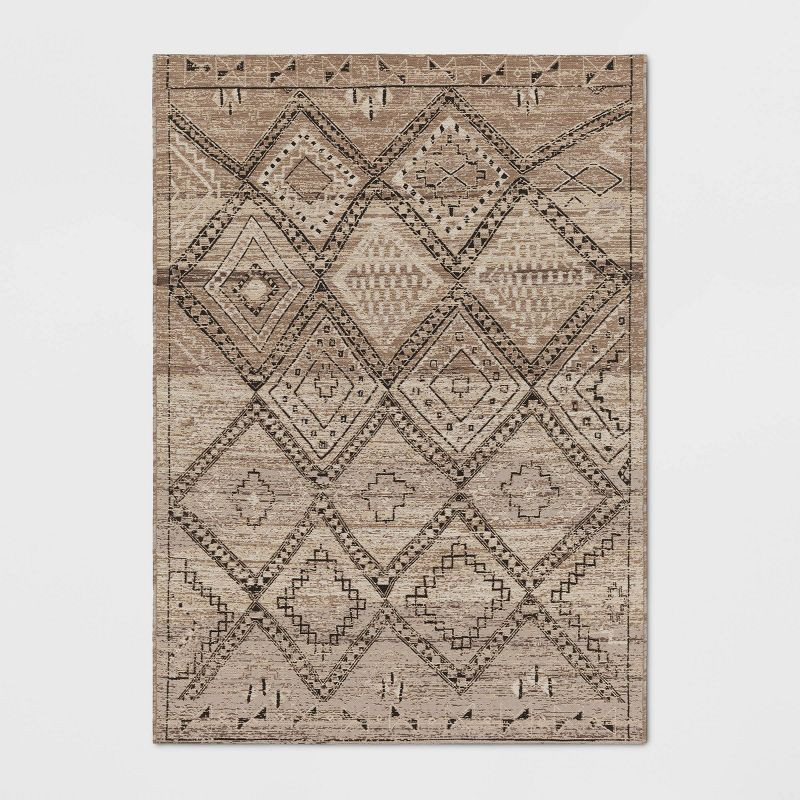 Diamond Moroccan Outdoor Rug Tan - Threshold™ | Target