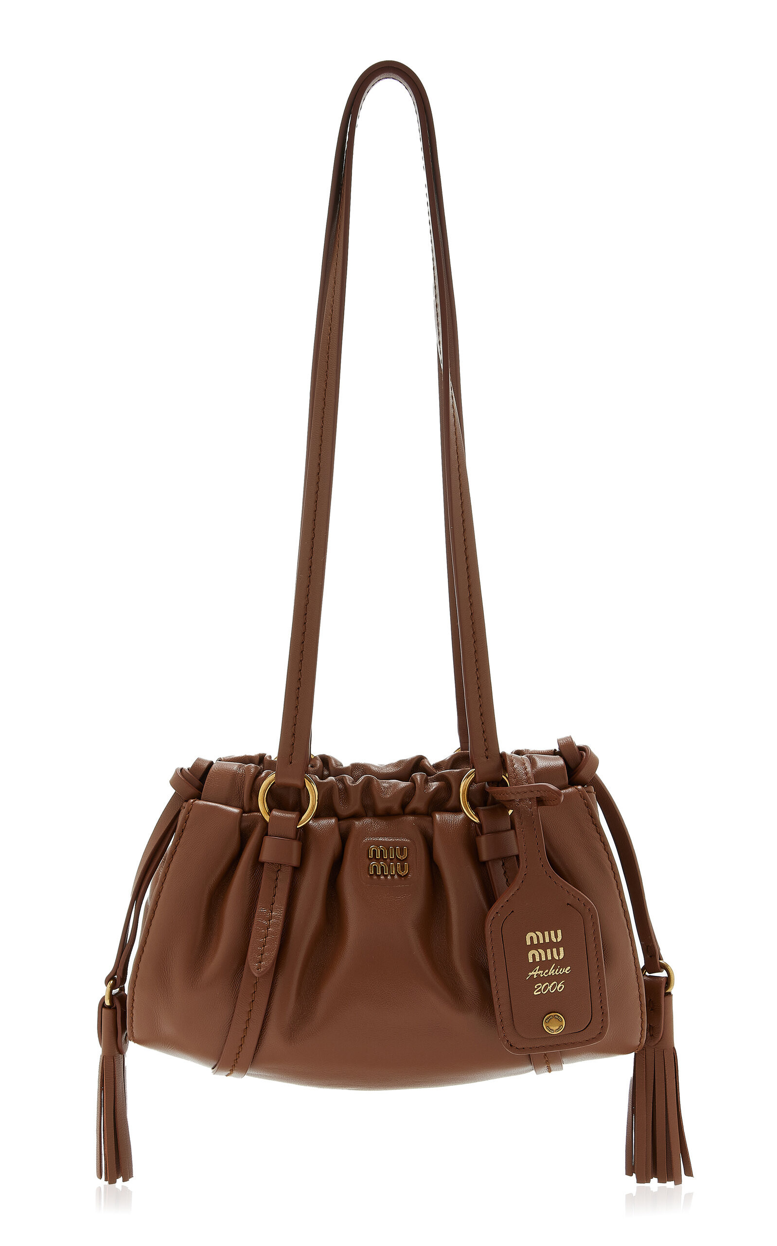Miu Miu - 2006 Mini Joie Leather Shoulder Bag - Brown - OS - Moda Operandi | Moda Operandi (Global)