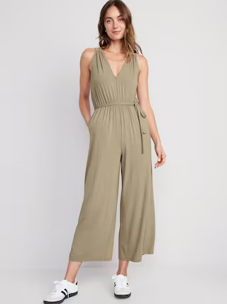 Sleeveless Double-Strap Ankle-Length Jumpsuit for Women | Old Navy (US)