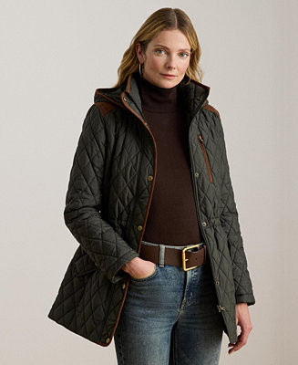 Women's Hooded Anorak Quilted Coat | Macy's