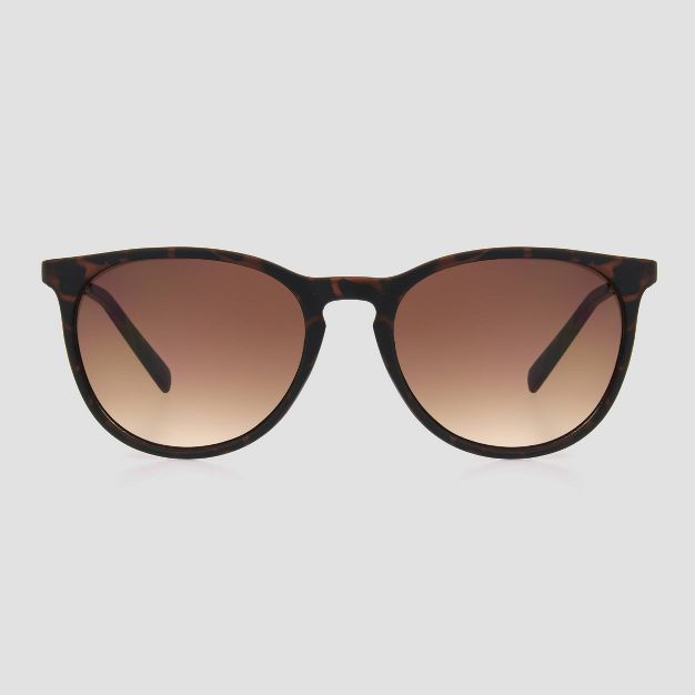Women&#39;s Tortoise Shell Print Plastic Round Sunglasses - Universal Thread&#8482; Brown | Target