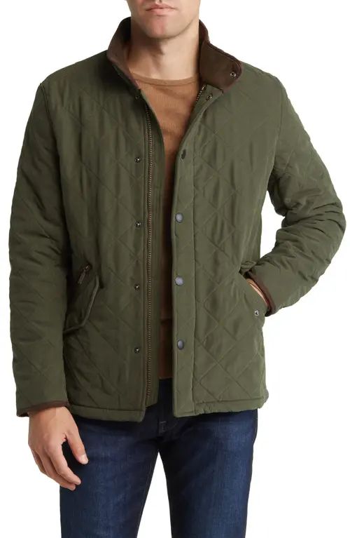 Barbour Bowden Quilted Nylon Jacket in Dark Green at Nordstrom, Size X-Large | Nordstrom