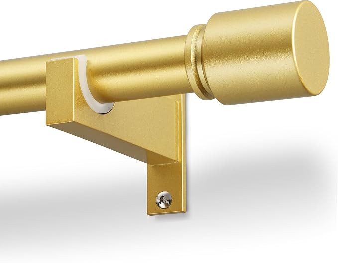 Gold Aluminium Curtain Rods for Windows,1 Inch Adjustable Curtain Rod 32 to 45 Inch,Heavy Duty Dr... | Amazon (US)